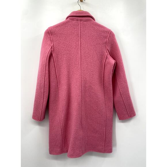 j. crew bright pink daphne italian boiled wool top coat - Picture 6 of 7